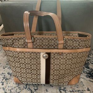 Coach Monogram Canvas Diaper Bag